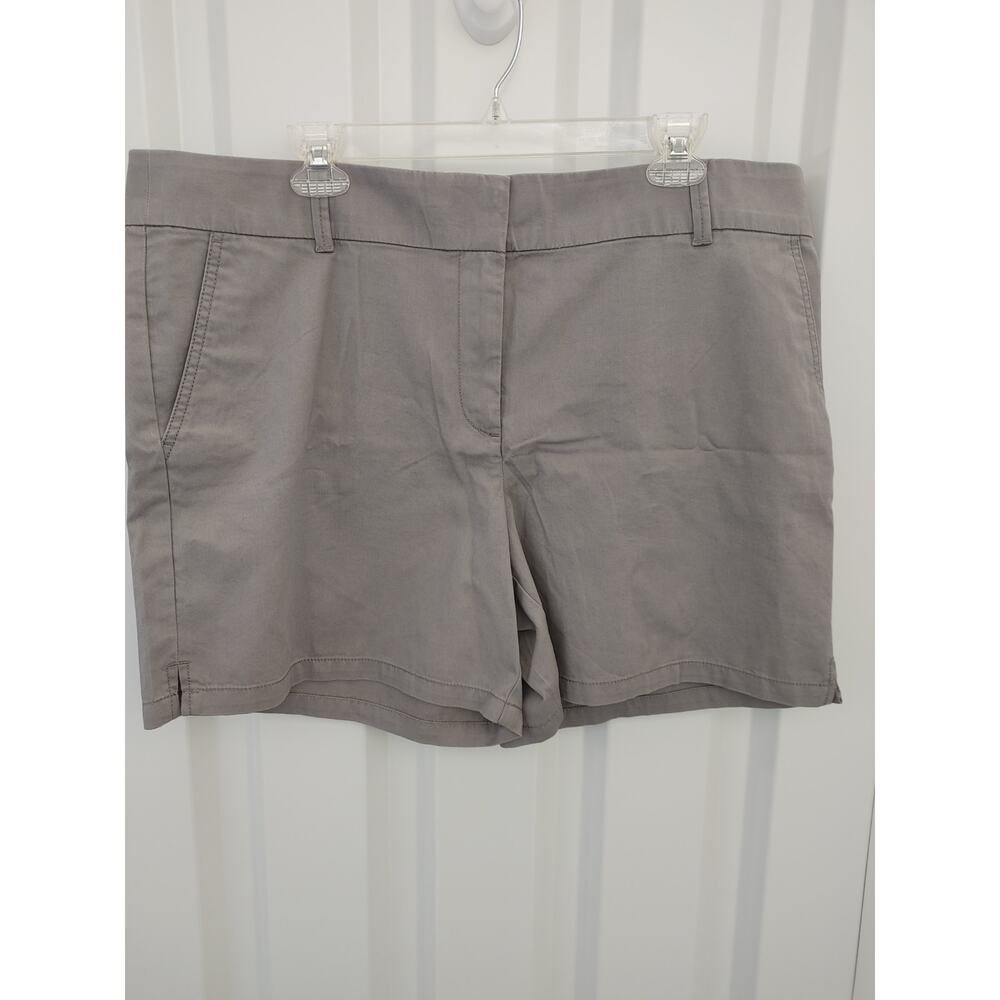 LOFT 6" Short Chino Shorts Sz 16 Gray NWT